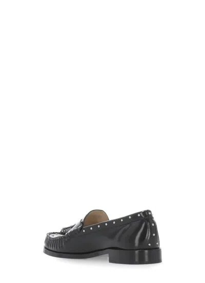 Stuart Weitzman Loafers With Studded Detailing And Tassel Embellishment In Black