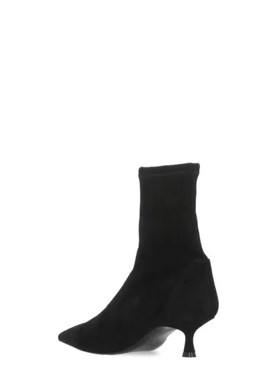 Stuart Weitzman Stuart Sculpt Pointy Toe Bootie 50 In Black