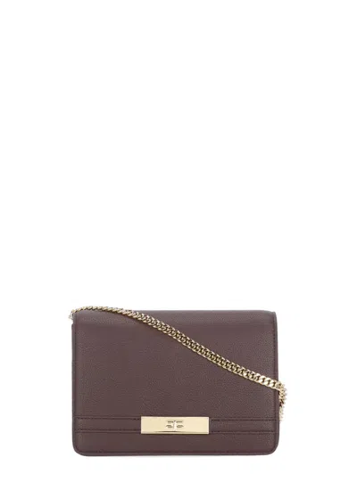 Elisabetta Franchi Rectangular Shoulder Bag Chain Strap In Red