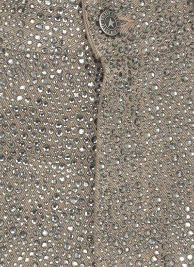 Golden Goose Straight-leg Pants With Gradient Crystal Embellishment In Multi