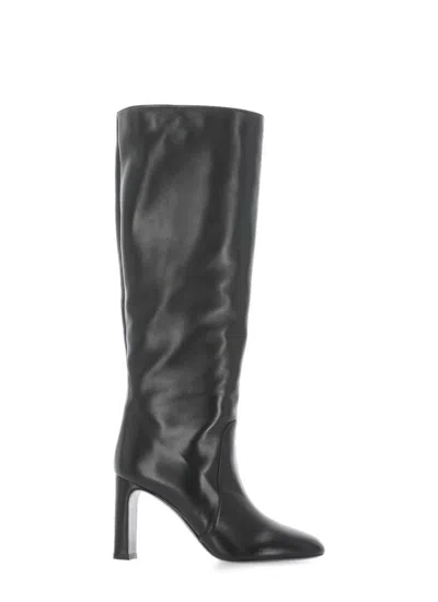 Stuart Weitzman Nappa Leather Knee-high Babette Boots In Black