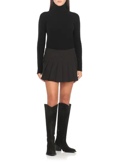 Stuart Weitzman Under-the-knee 5050 Suede And Fabric Boots In Black