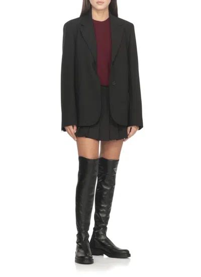 Stuart Weitzman High Boots With Round Toe And Block Heel In Black