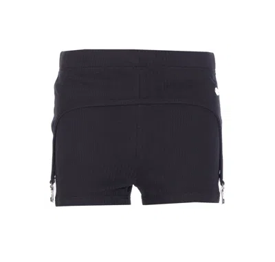 Jean Paul Gaultier Mini Shorts "the Garter" In Blue
