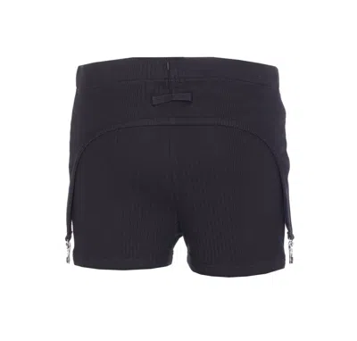 Jean Paul Gaultier Mini Shorts "the Garter" In Blue