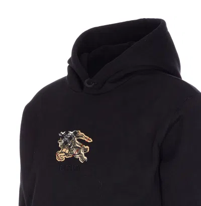 Burberry Simon Hoodie With Front Pocket And Hood In Black