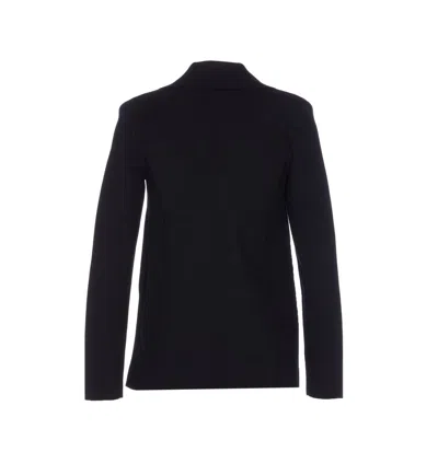 Elisabetta Franchi Tailored Double-breasted Jacket With Structured Silhouette In Black