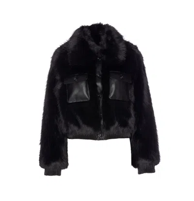 Liu •jo Black Faux Fur Jacket
