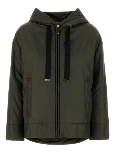Max Mara The Cube Nylon Jacket In Green