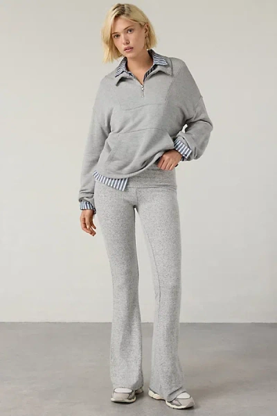 Out From Under Stay At Home Foldover Flare Legging Pant In Grey, Women's At Urban Outfitters In Gray
