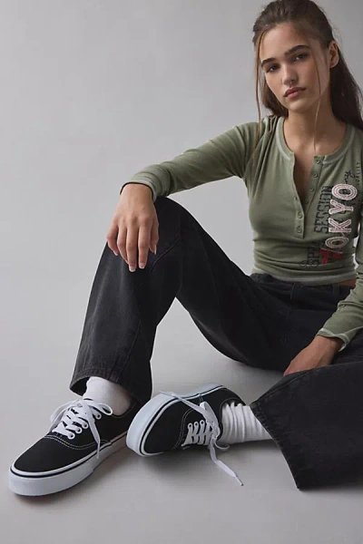 Vans Woman Sneakers Black Size 7 Textile Fibers