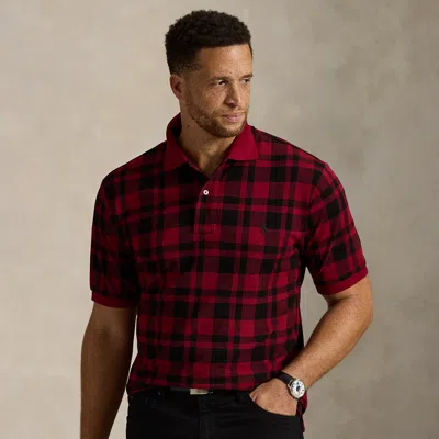 Polo Ralph Lauren Ralph Lauren Plaid Mesh Polo Shirt In Red