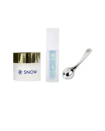 Snow ® Unisex 4oz Lip Care Set (lip Oil / Lip Applicator & Under-eye Roller / Lip Treatment) In Multi