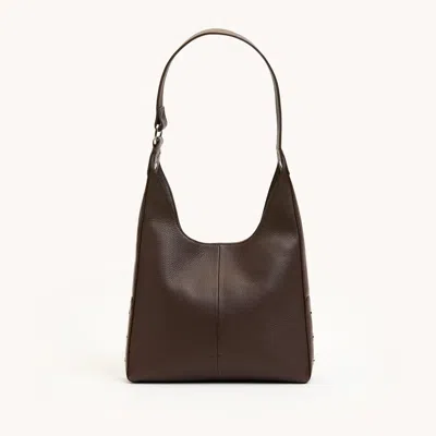 Hammitt Tim Espresso Pebble Silver Med In Brown