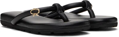 Gianvito Rossi Fiji Nappa Leather Flip-flops In Black