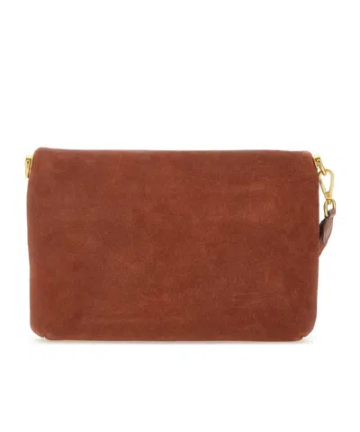Gianni Chiarini Logo Patch Zipped Clutch Bag In Brown