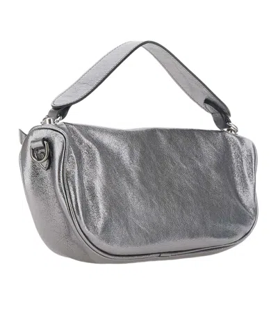 Gianni Chiarini Metallic Zip-fastening Tote Bag In Gray