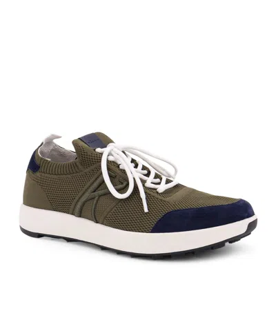 Kiton Low-top Sneakers In Mesh With Suede Profiles In Brown