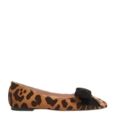 Valentino Garavani Bowow Ballerina In Pony-effect Calfskin Woman Animal Print 42 In Multi