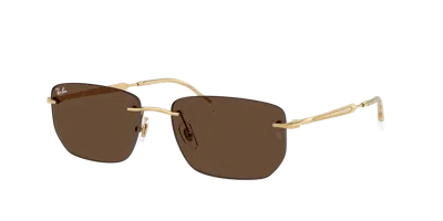 Ray Ban Rb3768 Sunglasses Arista Gold Frame Brown Lenses 56-17