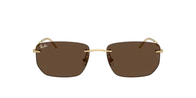 Ray Ban Rb3768 Sunglasses Arista Gold Frame Brown Lenses 56-17