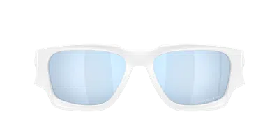 Oakley Instagator 58mm Polarized Rectangular Sunglasses In White