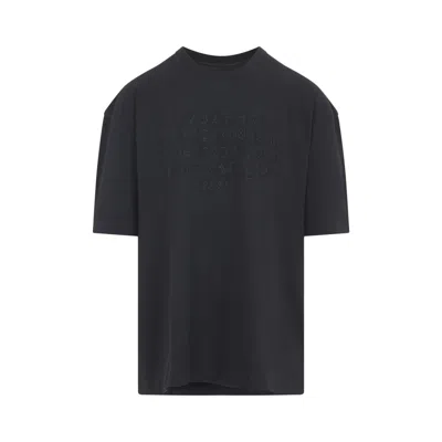 Maison Margiela Dark Grey Cotton T-shirt In Animal Print