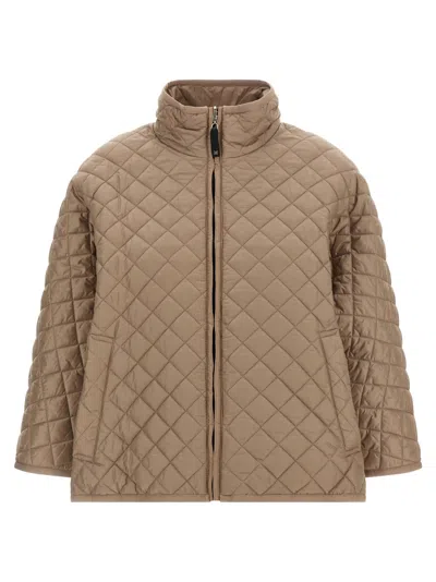 Max Mara Delfina Quilted Jacket In Brown