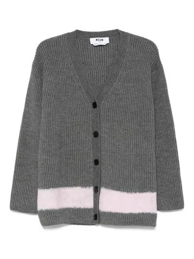 Msgm Cardigan In Gray