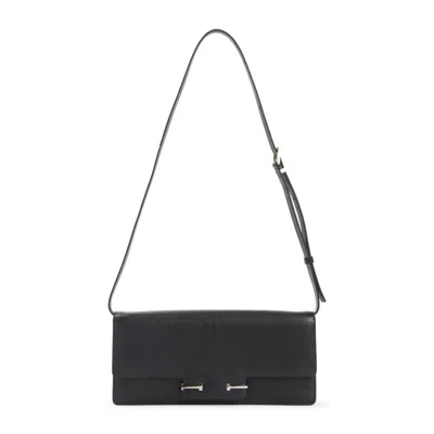 Tom Ford Black Leather Crossbody Bag In Black