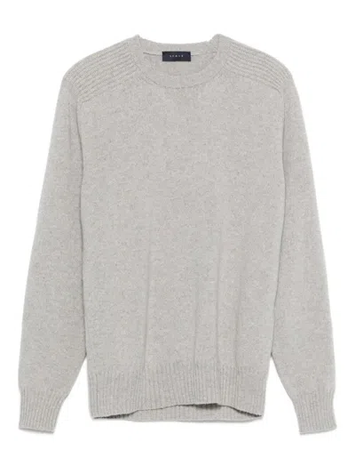 Sease Ribbed-panel Sweater In Gray
