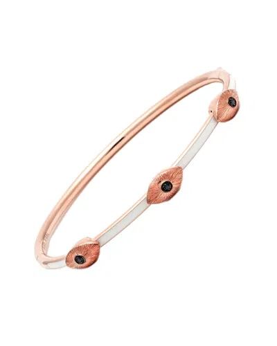 Diamond Select Cuts 0.04 Ct. Tw. Diamond Silver Bangle In Gold