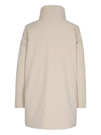 K-way Marletta St Warm Jacket Corto Calda Beige Grigia With Adjustable Aperture K7125kw Xp2 In Neutral