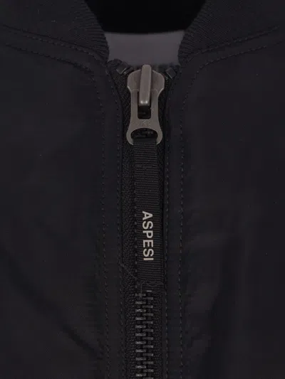 Aspesi Flap-pocket Bomber Jacket In Black