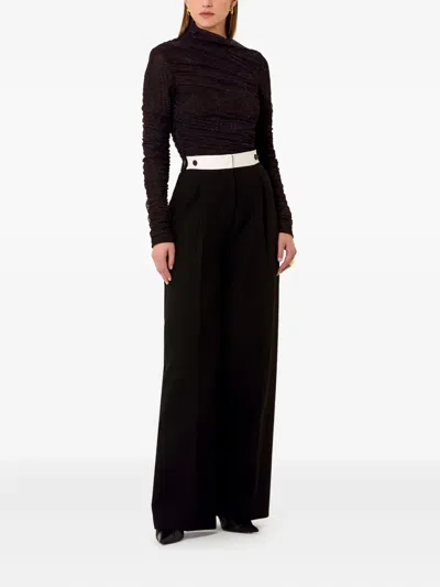 Nicholas Joey Snake-print Ruched Top In Black