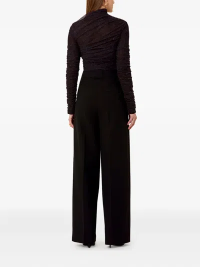 Nicholas Joey Snake-print Ruched Top In Black