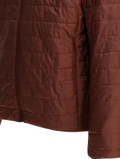 Patagonia Insulated Jacket With High Collar And Pockets In Burgundy