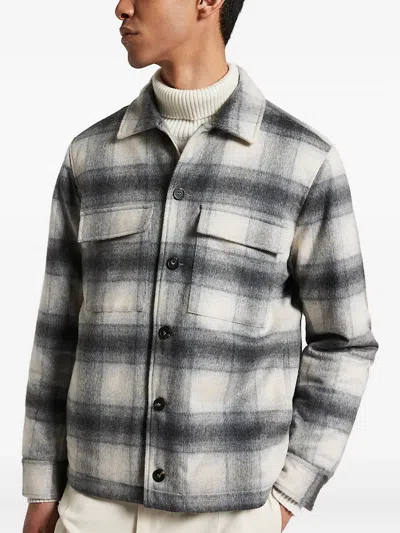 Peserico Relaxed Fit Shirt Jacket In Neutral