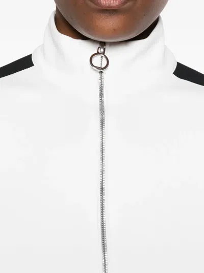 Fusalp Negam Side-stripe Zip-neck Ski Top In White