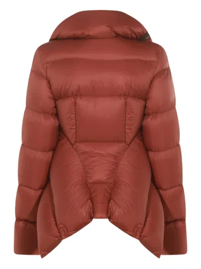 Rick Owens Insulated Long Sleeve Puffer Jacket In Brown