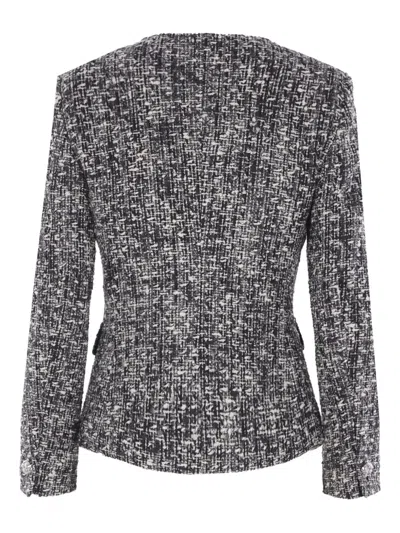 Tagliatore Single-breasted Tweed Jacket In Black