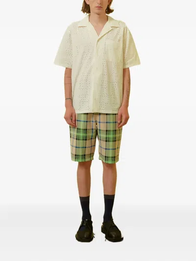 Henrik Vibskov Plaid-pattern Shorts In Green