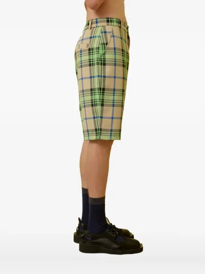 Henrik Vibskov Plaid-pattern Shorts In Green