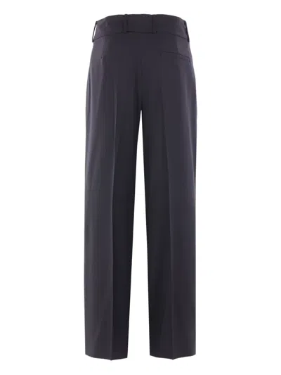 Incotex Belted Wide-leg Trousers In Blue