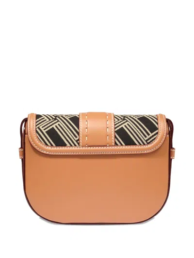 Lancel Sienna Geometric-pattern Cross Body Bag In Brown