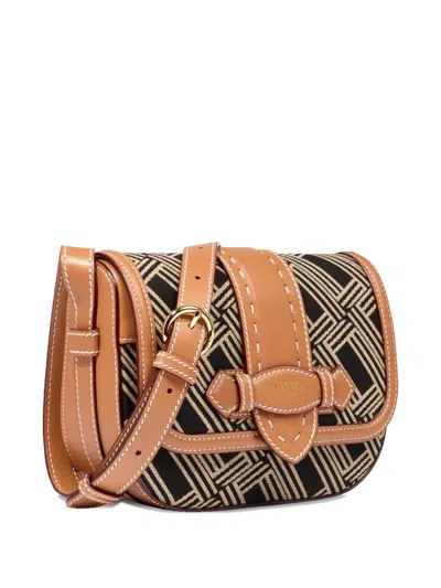 Lancel Sienna Geometric-pattern Cross Body Bag In Brown