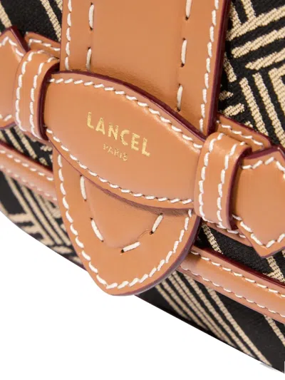 Lancel Sienna Geometric-pattern Cross Body Bag In Brown