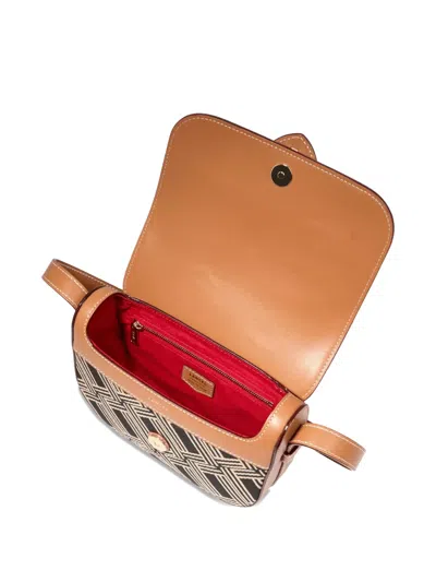 Lancel Sienna Geometric-pattern Cross Body Bag In Brown