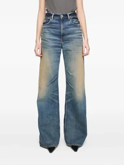 Acne Studios 2023 Rocka Low Waist Wide Jeans In Blue