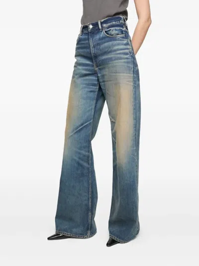 Acne Studios 2023 Rocka Low Waist Wide Jeans In Blue